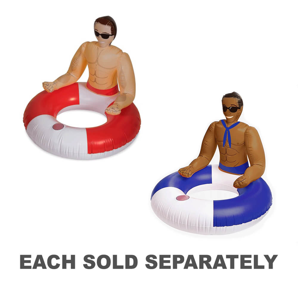 Drinking Buddies Inflatable Hunk Pool Ring