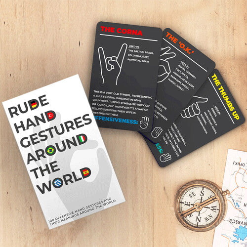 Rude Hand Gestures Around the World Cards 100pcs