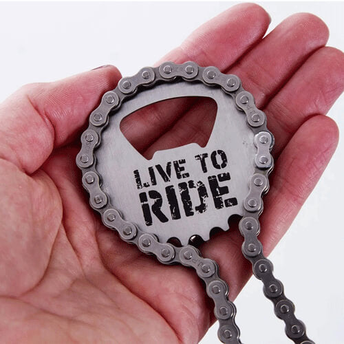 Live to Ride Bike Chain Bottle Opener