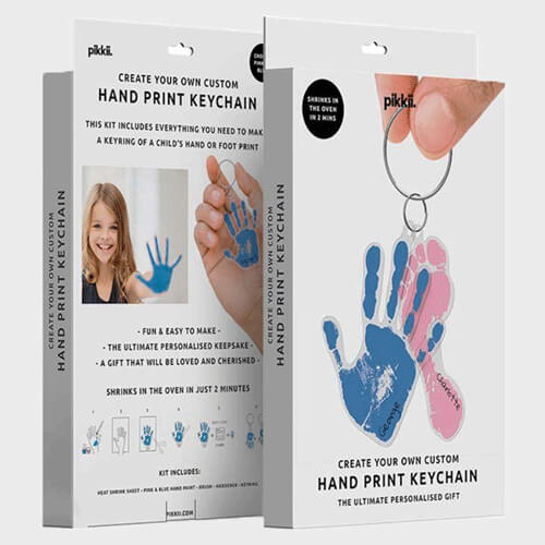 Pikkii Kid's Handprint Shrink Keyring Kit