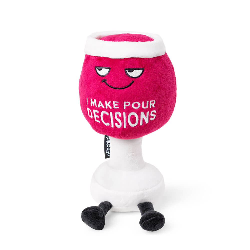 Punchkins I Make Pour Decisions Red Wine Plush