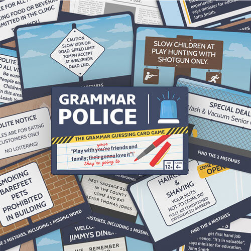 Bubblegum Stuff Grammar Police Game